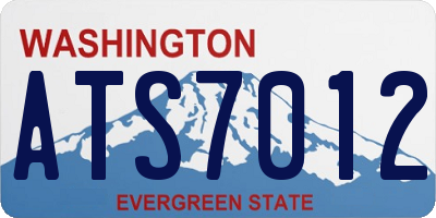 WA license plate ATS7012