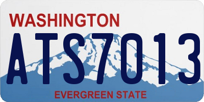 WA license plate ATS7013