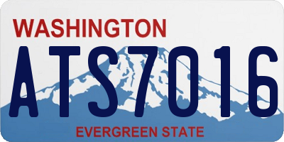 WA license plate ATS7016