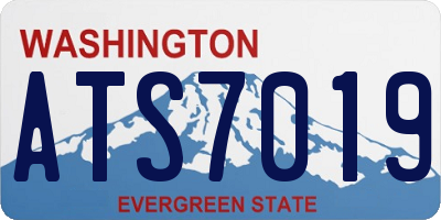 WA license plate ATS7019