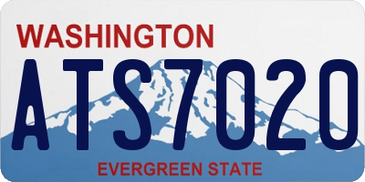 WA license plate ATS7020