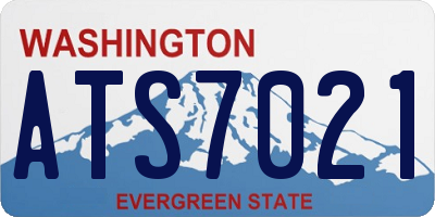 WA license plate ATS7021