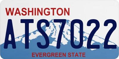 WA license plate ATS7022