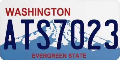 WA license plate ATS7023