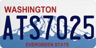 WA license plate ATS7025