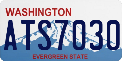 WA license plate ATS7030
