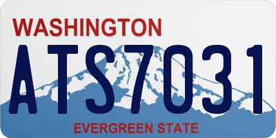 WA license plate ATS7031