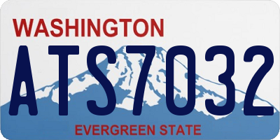 WA license plate ATS7032
