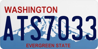 WA license plate ATS7033