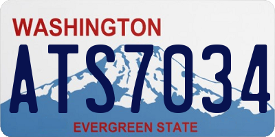 WA license plate ATS7034
