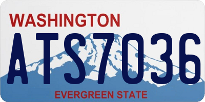 WA license plate ATS7036