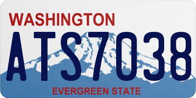 WA license plate ATS7038