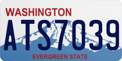 WA license plate ATS7039