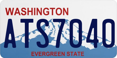 WA license plate ATS7040