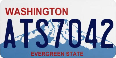 WA license plate ATS7042
