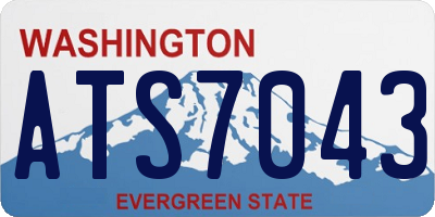 WA license plate ATS7043