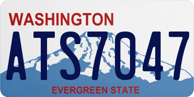 WA license plate ATS7047