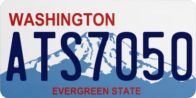 WA license plate ATS7050