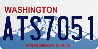 WA license plate ATS7051
