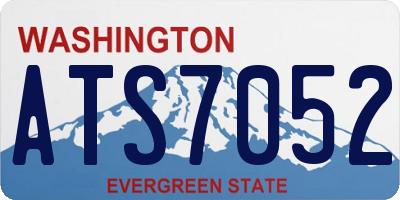 WA license plate ATS7052
