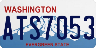 WA license plate ATS7053