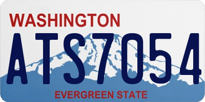 WA license plate ATS7054