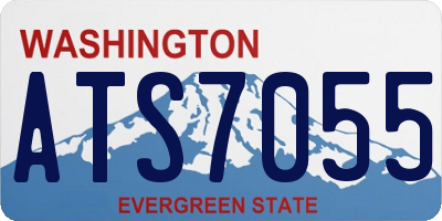 WA license plate ATS7055