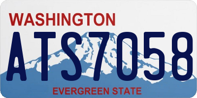 WA license plate ATS7058