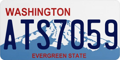 WA license plate ATS7059