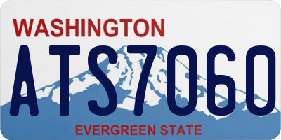 WA license plate ATS7060