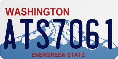WA license plate ATS7061