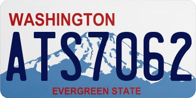 WA license plate ATS7062