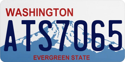 WA license plate ATS7065