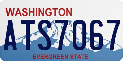 WA license plate ATS7067