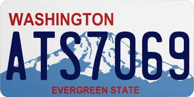 WA license plate ATS7069