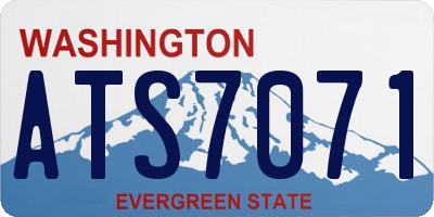WA license plate ATS7071