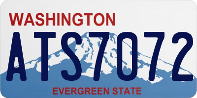 WA license plate ATS7072