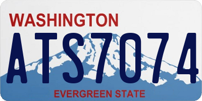 WA license plate ATS7074