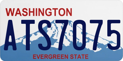 WA license plate ATS7075
