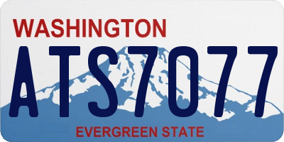 WA license plate ATS7077