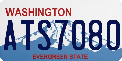 WA license plate ATS7080
