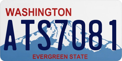 WA license plate ATS7081