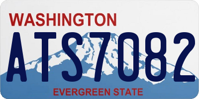 WA license plate ATS7082