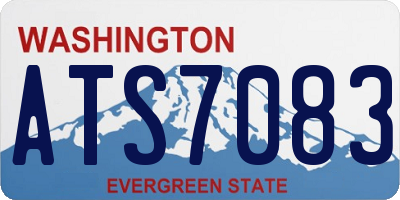 WA license plate ATS7083
