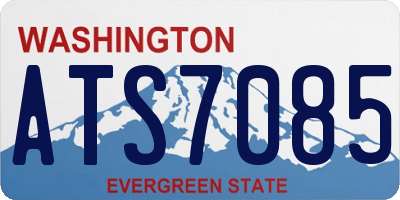 WA license plate ATS7085