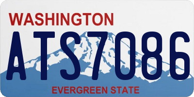 WA license plate ATS7086