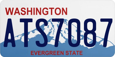 WA license plate ATS7087