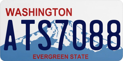 WA license plate ATS7088