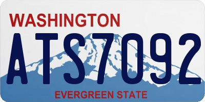 WA license plate ATS7092