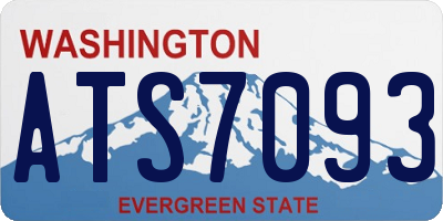 WA license plate ATS7093